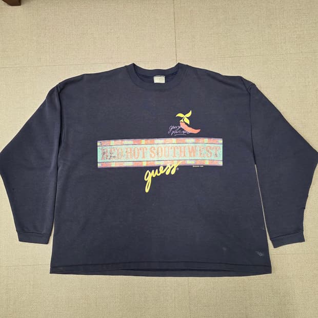 80s 빈티지 레드핫 스웻셔츠