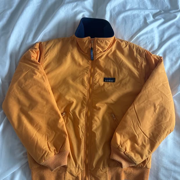 [M] USA MADE 90s 엘엘빈 ll bean 웜업 자켓 오렌지