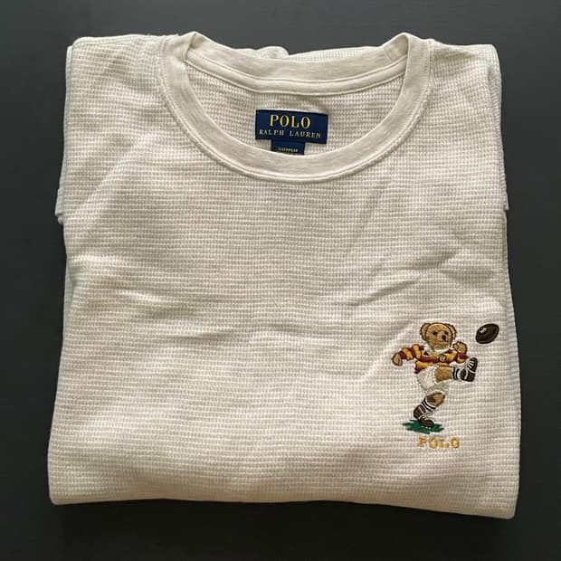 [L] 폴로 랄프로렌 폴로베어 와플 롱슬리브 긴팔