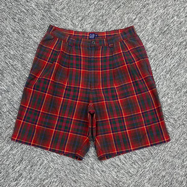 (허단39)90'S GAP OLD 체크 반바지-M1918