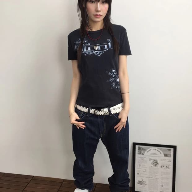 Jpn Girls Shoot Tribal Baby Tee