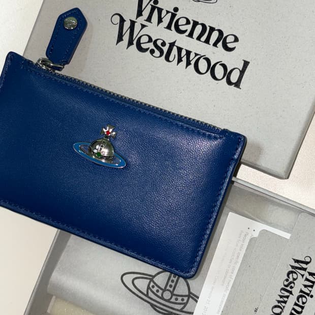 (풀박) 비비안웨스트우드 엠마 슬림 롱 카드 홀더 블루