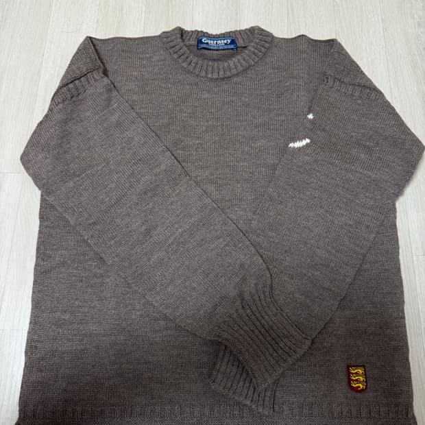 46] 건지울른스 피셔맨 홀가먼트 스웨터 니트 다크브라운