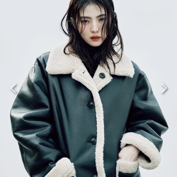 무신사스탠다드 리버시블 무스탕 M  남여가능