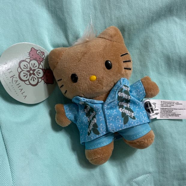 [새상품] 카할라 태닝키티 다니엘 인형 키링 하와이 태닝 선텐키티남친