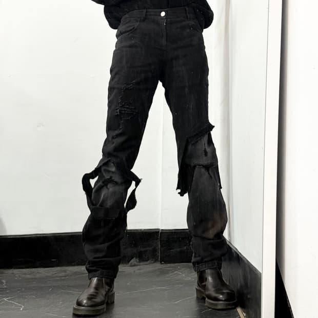 라프시몬스 19AW 디스트로이드 진