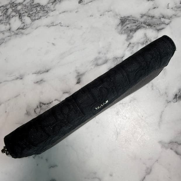 디올 오블리크 SADDLE 지퍼 장지갑 블랙