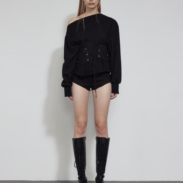 보헤미안서울 크로셋 스웻셔츠 블랙