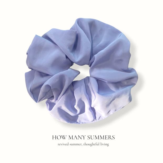 Large 연보라 헤어스크런치 머리끈 곱창끈 hair scrunchie