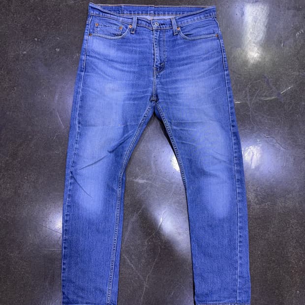 리바이스 510 슬림 스트레이트핏 중청 워싱 데님팬츠 32