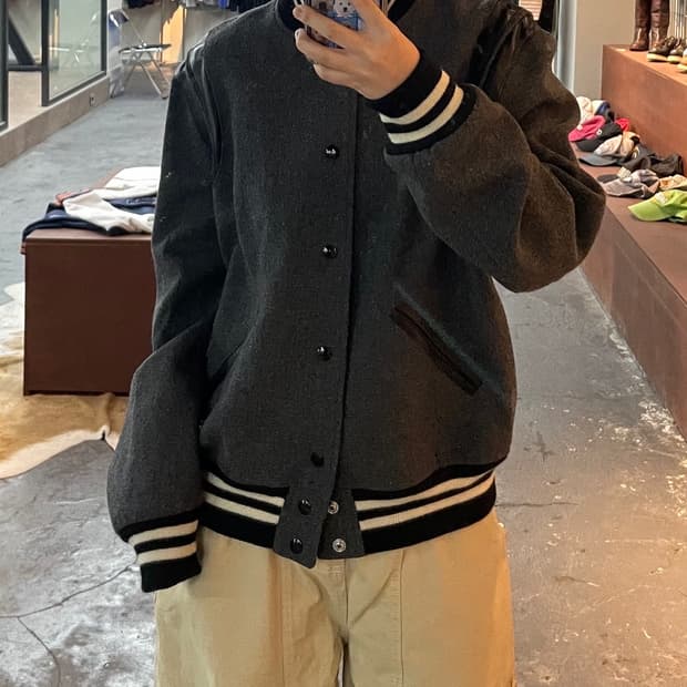 입생로랑 테디 그레이 자켓 H298