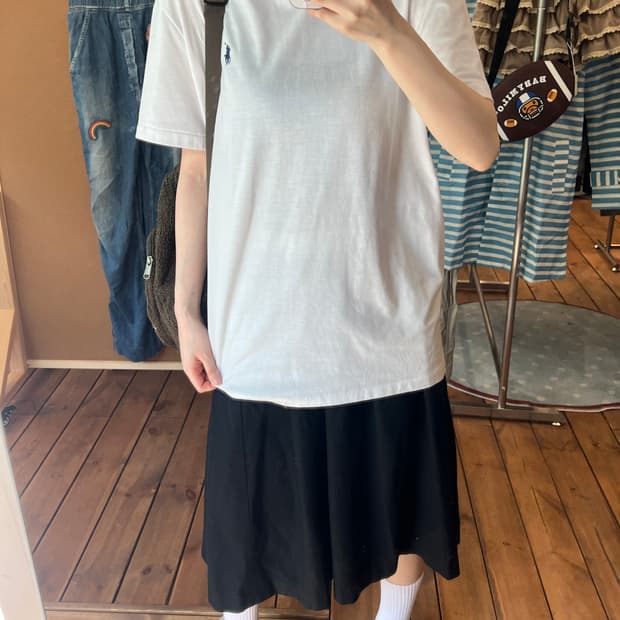 폴로 화이트 베이직 반팔