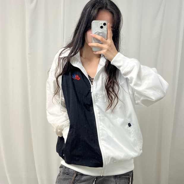 Nike white Windrunner windbreaker 