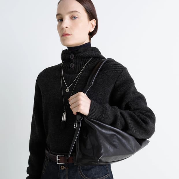르메르 25fw 벨티드 바게트 백/다크 초콜렛