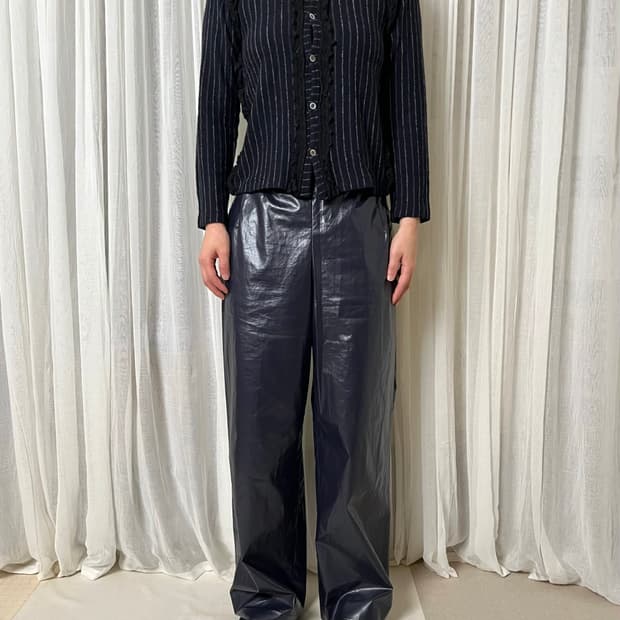 꼼데가르송 러플 스트라이프 가디건 comme des garcons