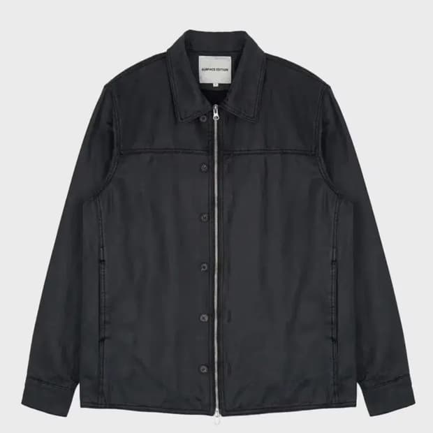 M)서피스에디션 버튼 셔츠 자켓 블랙