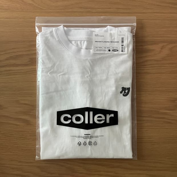 뉴진스 후지와라 히로시 콜라보 티셔츠