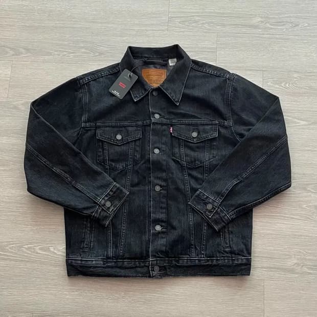 (새상품) 리바이스 3세대 블랙 트러커 프리미엄 라인 데님 자켓