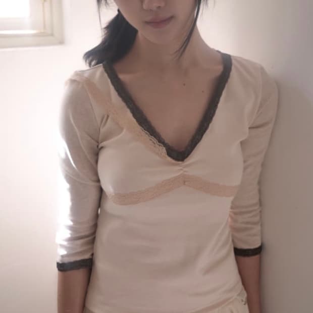인앤양인하모니 Lace top, pink