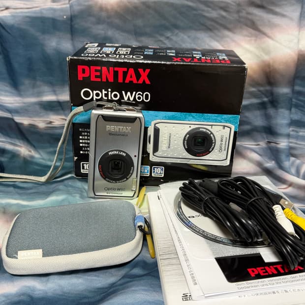 펜탁스 optio w60 카메라 디카 실버 초미품 풀박 💕✨