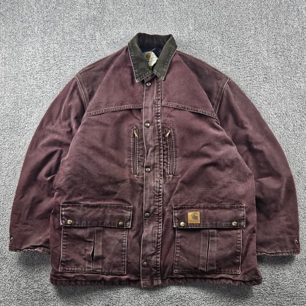 90's USA 칼하트 C10 덕캔버스 초어 자켓 (XL) / 11172