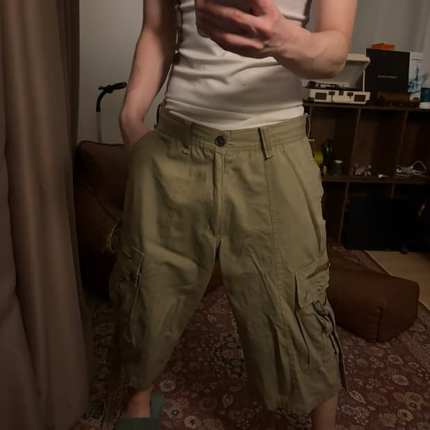 빈티지 카고 버뮤다 팬츠 
