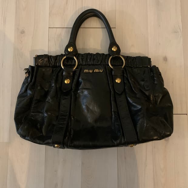 Miu Miu vintage leather tote bag