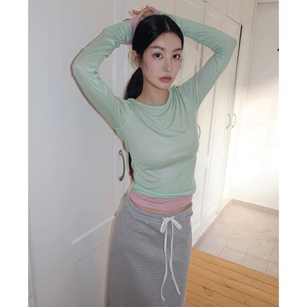 레이어드 롱슬리브 티