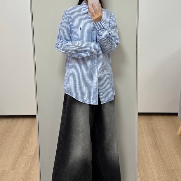 폴로 랄프로렌 스트라이프 린넨100 셔츠 남방