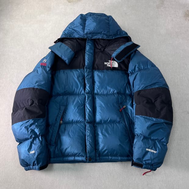 100 노스페이스 서밋시리즈 윈드스토퍼 700 드롭 블루 패딩