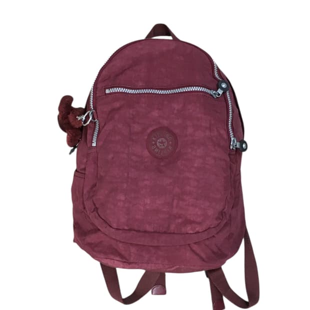 키플링 미니 백팩 버건디