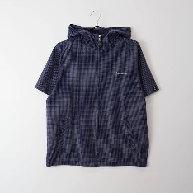 Converse Hood Zip Check Shirt