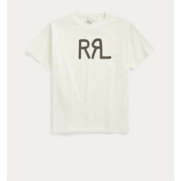 더블알엘 RRL 로고 저지 티셔츠 페이퍼 화이트 XL