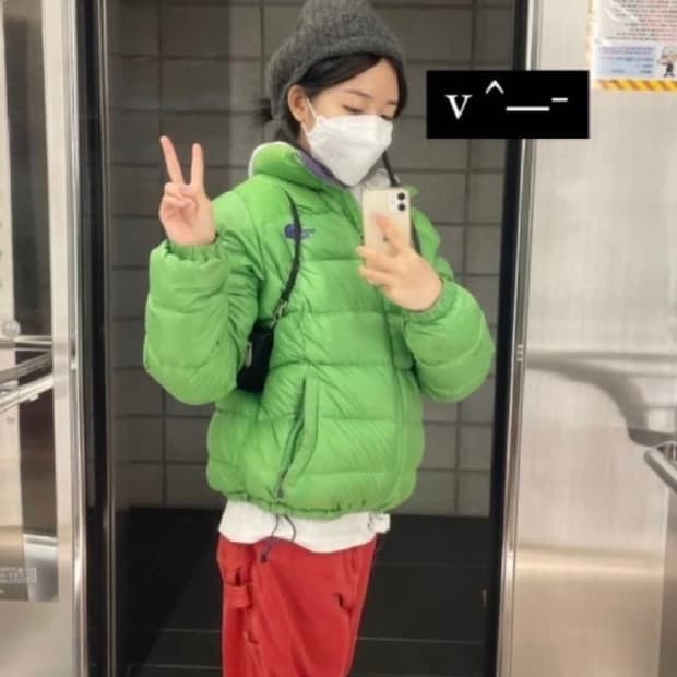 XL) 노스페이스 눕시2 다운자켓 미노이 패딩 핑크