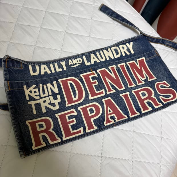 캐피탈 데님 에이프런