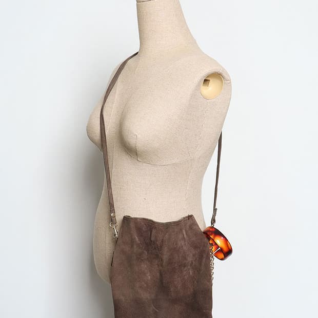  Non Suede Leather Bucket Bag