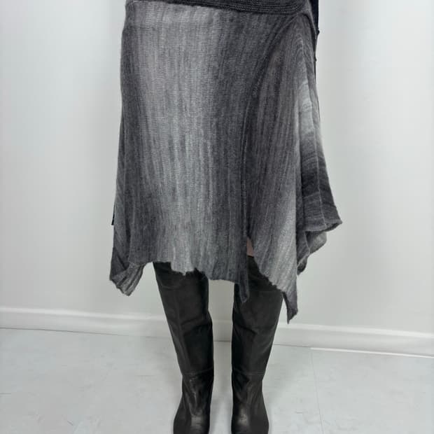 ANGORA GRADIENT MIDI SKIRT