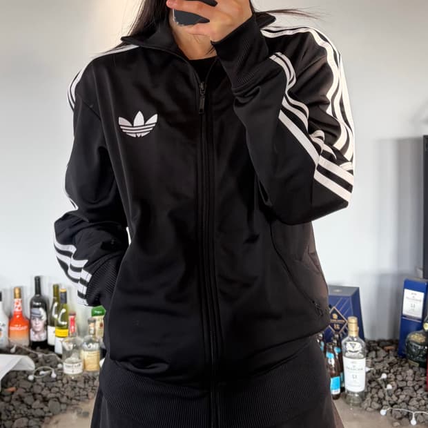 [XS-S]아디다스 구형 파이어버드 블랙 트랙탑 져지