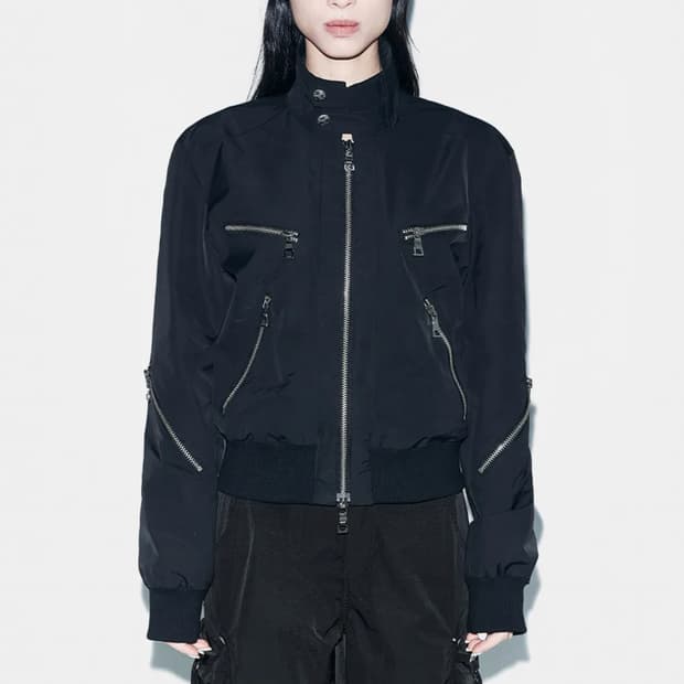 YEEL 와이이이엘 멀티 지퍼 하이넥 점퍼 블랙