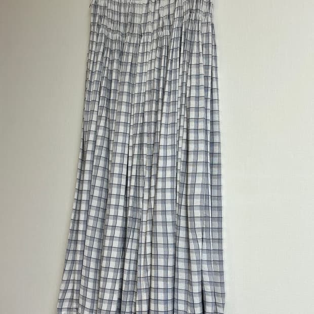 꼼데가르송 체크 플리츠 스커트