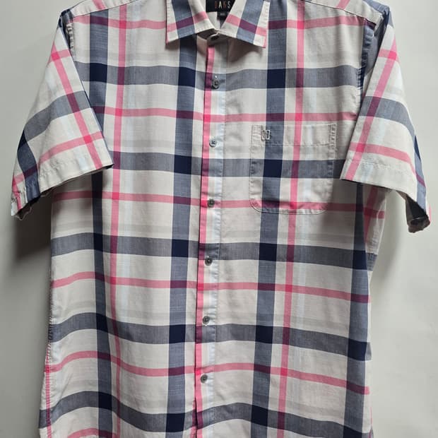 닥스 반팔 체크 셔츠 105