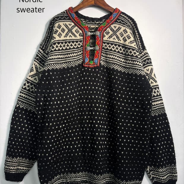 [XL] 오리지널 노르웨이 스웨터 버클 니트 노르딕니트