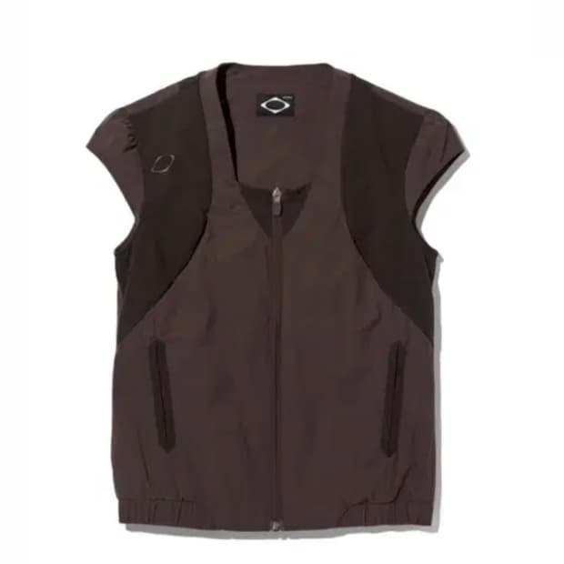 미스치프 컬러블록 트랙 집업 브라운