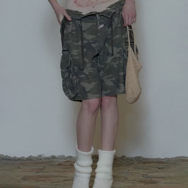 스컬프터 트윌 카고 하프 팬츠 포레스트 카모