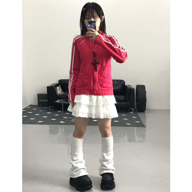Adidas kitsch red pink jacket