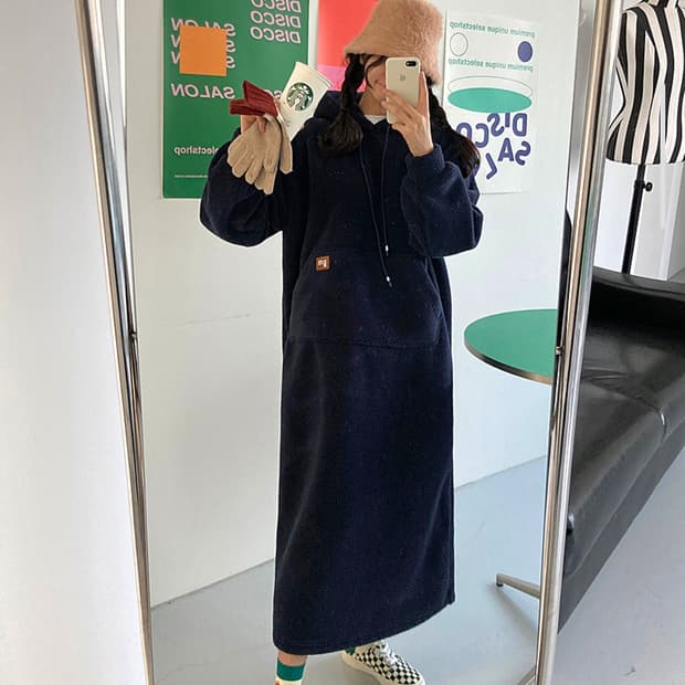 후리스 롱 원피스