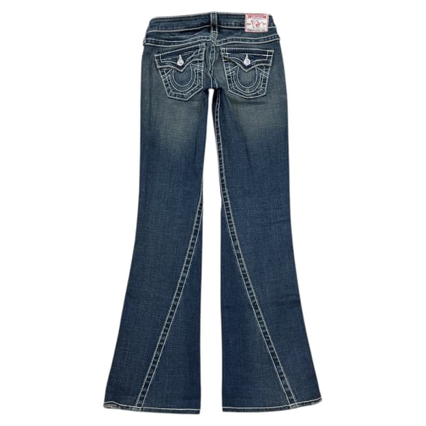 트루릴리전 빈티지 스티치 큐빅 Y2K 데님팬츠 바지 26