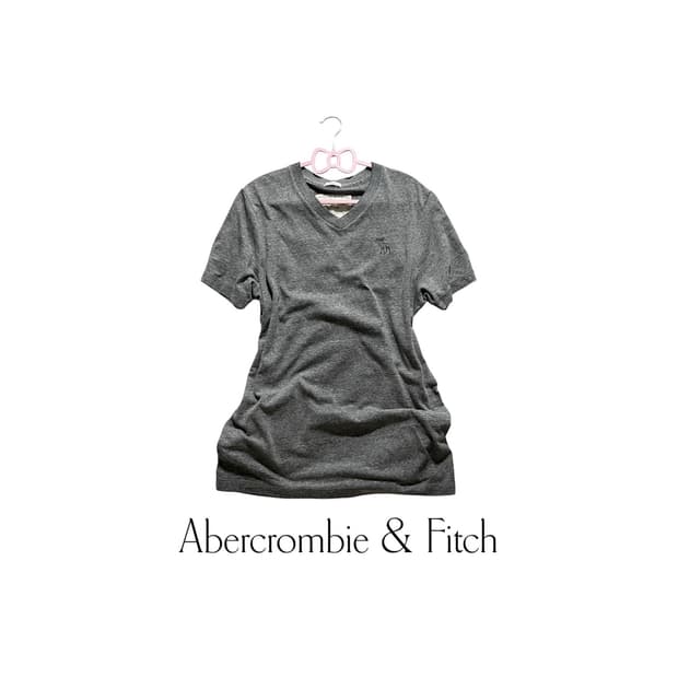 아베크롬비 브이넥 그레이 반팔티
