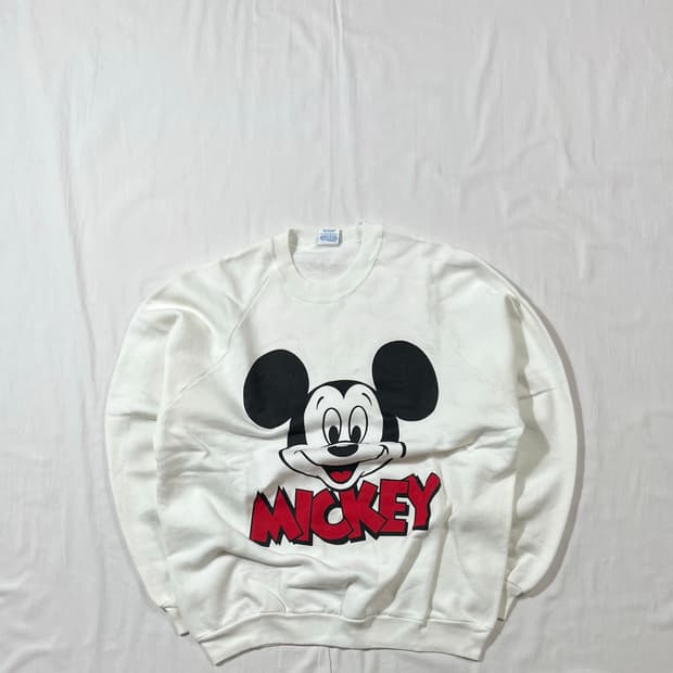 80‘s 디즈니 미키마우스 mickey mouse 프린트 맨투맨