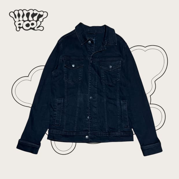 ZARA MAN 데님 자켓 S 블랙